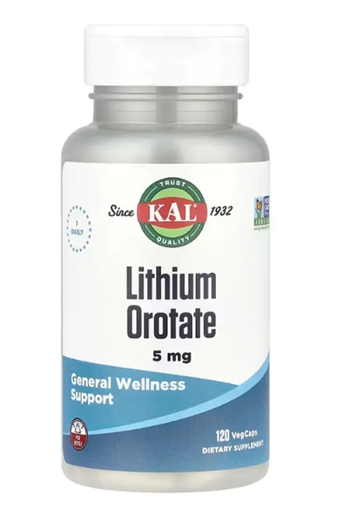 KAL, Lithium Orotate, 5 mg, 120 VegCaps.(Ösg Özel Sporcu Gıdaları)