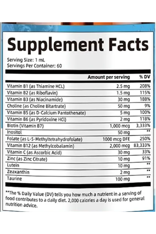 Totaria Liposomal Vitamin B Complex Pro 60ML 60 Servis.(Ösg Özel Sporcu Gıdaları)