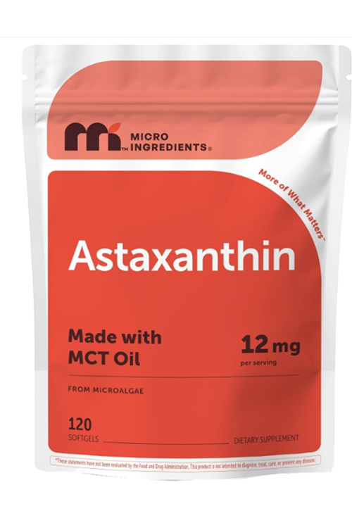 Micro Ingredients Astaxanthin 12mg with MCT Oil, 120 Softgels.(Ösg Özel Sporcu Gıdaları)