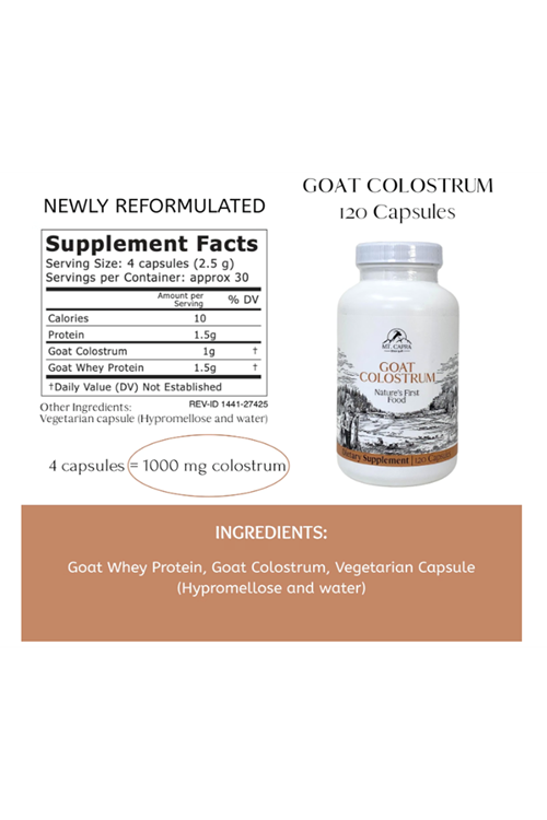 Mt. Capra, Goat Colostrum, 120 Capsules.