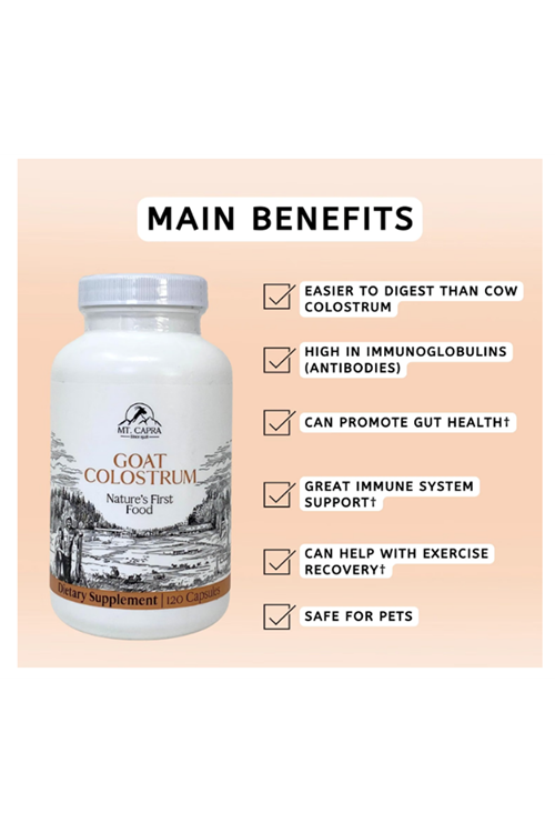 Mt. Capra, Goat Colostrum, 120 Capsules.