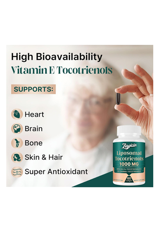 Zingicin Liposomal Tocotrienoles  Vitamina E Suplement 1000mg 60 Softgel.