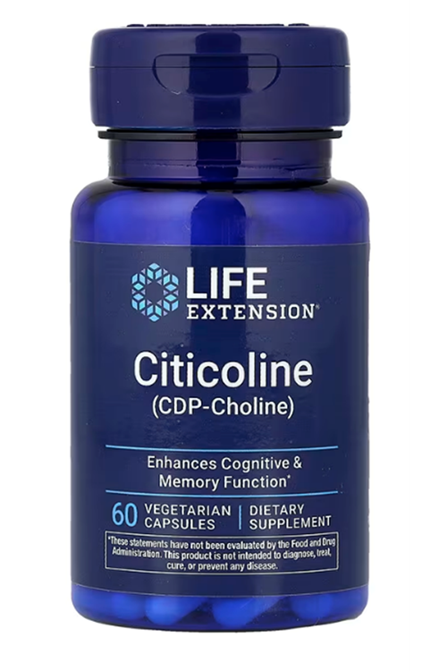 Lıfe Extensıon, Citicoline (CDP-Choline), 60 Vegetarian Capsules.