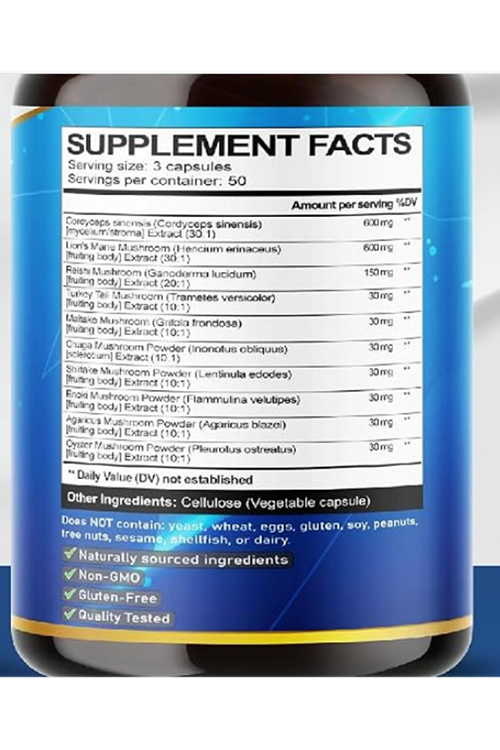 Vegatot Mushroom Complex 1560mg 150 Capsul.