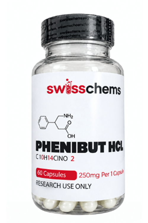 SwissChems Phenibut HCL,  250 mg 60 capsules (15 grams) Orj Usa Firma Ürünü.52.