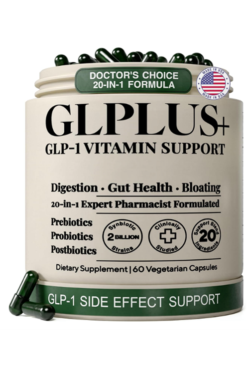Plus+Ultra  GLPLUS+ GLP-1 Companion Gut Supplement Prebiotic Probiotic Postbiotic 60 Capsul.