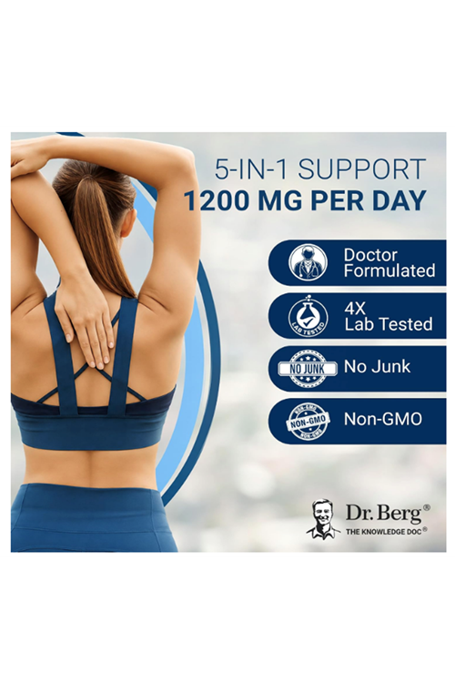 Dr. Berg Berberine 5-in-1 Formula, 60 Capsules – 1200 mg.Made ın Usa.