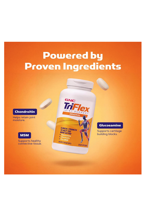 GNC TriFlex Joint Support, Glucosamine and MSM, 120 Count (40 Servings).