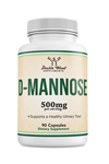 Double Wood D Mannose 500mg 90 Capsules (D-Mannose for Urinary Tract Health and Bladder Lining 3735
