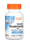 Doctor's Best, Vitamin E Tocotrienols with TocoGaia Ultra, 50 mg, 60 Softgels 3945