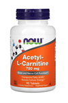 NOW Foods, Acetyl-L Carnitine, 750 mg, 90 Tablets.3948