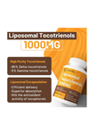 Owegel  Liposomal Tocotrienols 1000mg - High Bioavailability Vitamin E Tocotrienols,95% Delta & 5% Gamma Tocotrienol Cardiovascular,Skin,Bone,Antioxidant,60 Softgels 63.