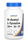 Nutricost N-Acetyl L-Tyrosine (NALT) 350mg, 120 Capsules. TR YETKİLİ SATICISI.4030