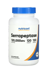 Nutricost Serrapeptase 120,000 SPU, 120 Capsules - Vegetarian. TR YETKİLİ SATICISI 4140