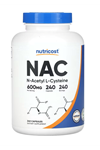 Nutricost N-Acetyl L-Cysteine (N.A.C) 600mg, 240 Vegetarian Capsules.TR YETKİLİ SATICISI.3946