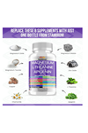Stamiron Magnesium Complex 1000mg 60 Capsul, L Theanine 200mg Apigenin 50mg Supplement with Chamomile 5-HTP Passion Flower Lemon Balm Vitamin B6 Ashwagandha Root Extract and L Tryptophan. Usa Amazon B