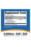 Nutricost Tart Cherry Extract 3000mg, 240 Vegetarian Capsules - Gluten Free, Non-GMO.Abd 38.