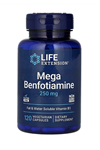 LIFE Nutrıtion Mega Benfotiamine, 250 mg, 120 Vegetarian Capsules.Usa Version.50.