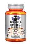 NOW Foods, Sports, Arginine & Ornithine, 100 Veg Capsules.Usa Version.3840