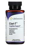 LifeSeasons, Clari-T Cognitive Support, Bacopa+Ginkgo biloba+ Phosphatidylserine+Huperzine A+ Ginger+ Vinpocetine 60 Veg Capsul.79.