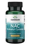 Swanson Premium- NAC (Özelsporcugıdaları) N-Acetyl Cysteine 600mg 100 Capsul.Abd Menşei.49.