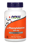 NOW Foods, L-Phenylalanine, 500 mg, 120 Veg Capsules.USA MENŞEİ.40.