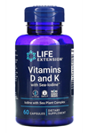Lıfe Extensıon Vitamins D and K with Sea-Iodine 60 Capsul.Usa Menşei.3640
