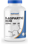 Nutricost DAA D-Aspartic Acid Capsules (180 Capsules) (3000mg Serving) 3933