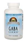 Source Naturals, GA.BA Calm Mind, 750 mg, 180 Capsules.Made ın Usa.