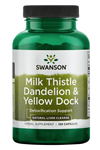 Swanson Milk Thistle Dandelion & Yellow Dock 120 Capsul.Abd Menşei.31.