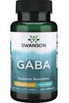 Swanson Premium  GABA   High Potency 500mg 100 Capsul. USA Version.3732