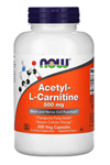 Now Foods  Acetyl-L-Carnitine  500mg  200 Veg Capsul.Usa Version.3961