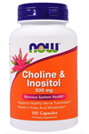 NOW Choline & Inositol, 500mg 100 Veg Capsules. Usa version.3937