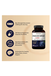 NatureBell Resveratrol 1000mg  180 Veggie Capsules, 99% Pure Trans-Resveratrol 56.