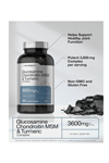Horbäach Glucosamine Chondroitin MSM  3600mg  360 Coated Caplets  Advanced Formula with Turmeric  Non-GMO, Gluten Free.50.