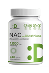DEAL SUPPLEMENT N.A.C (N-Acetyl Cysteine) 1000mg  Reduced Glutathione 240*Capsul.Usa Menşei.42.
