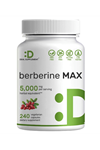 DEAL SUPPLEMENT Berberine Max  5000mg  240 Veggie Capsul – 97% Pure Berberine HCL – 25:1 Root Extract .ABD MENŞEİ.3957