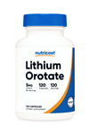 Nutricost Lithium Orotate 5mg, 120 Capsules - Veggie Caps, Non-GMO, Gluten Free.USA.3831