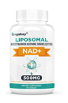Orgabay Liposomal NAD+ Supplement 500 mg, High Absorption, Boost NAD+ with TMG 250 mg, Than Nicotinamide Riboside, Support Cellular Energy, Healthy Aging  60 Softgels.3937
