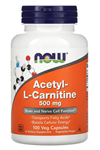 NOW Acetyl-L-Carnitine  500 mg  100 Veg Capsul. USA.3946