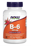 NOW Foods, B-6, OZELSPORCUGIDALARIN'DAN 100 mg, 250 Veg Capsul.Usa Menşei. 3735