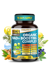 VEGATOT Organic NAD+ Boosting Complex 150 Capsul with Resveratrol, Turmeric, Quercetin, Rosemary Bilberry Sage Green Tea.Usa Menşei.44.