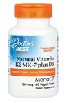 Doctor's Best  Natural Vitamin K2 MK-7 plus D3  180mcg  60 Veggie Capsul.Made ın Usa.3942