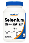Nutricost Selenium  100mcg, 240 Capsul.Tr Tek Yetkili SATICISI.Abd Menşei.4135