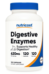 Nutricost Digestive Enzymes Sindirim Enzimleri 620mg, 120 Capsul.Abd Menşei.3941