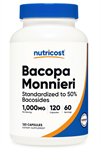 Nutricost Bacopa Monnieri 1000mg, 120 Capsul (60 Servings).Tr Tek Yetkili SATICISI.Abd Menşei.4139