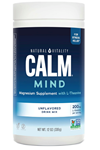 Natural Vitality Calm Mind, Magnesium Citrate + L-Theanine Powder Unflavored, 12 oz 339gr.Made ın Usa.3858
