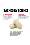 FORCE FACTOR Score! XXL Nitric Oxide Booster  for Men with L-Citrulline, Black Maca, and Tribulus to Imp.rove Athletic Performance, Increase Stamina, and Support Blood Flow, 60 Tablets.45.
