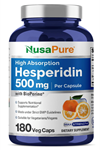 NusaPure Hesperidin 500 mg per Veggie Caps - 180 Capsul (BioPerine, High Absorption) Made ın Usa.3952