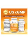 Dr. Berg Vitamin D3 K2 120 Capsul MCT Powder  10,000 IU of Vitamin D3, 100 mcg MK7 Vitamin K2, Purified Bile Salts, Zinc Magnesium for Ultimate Absorption.59.